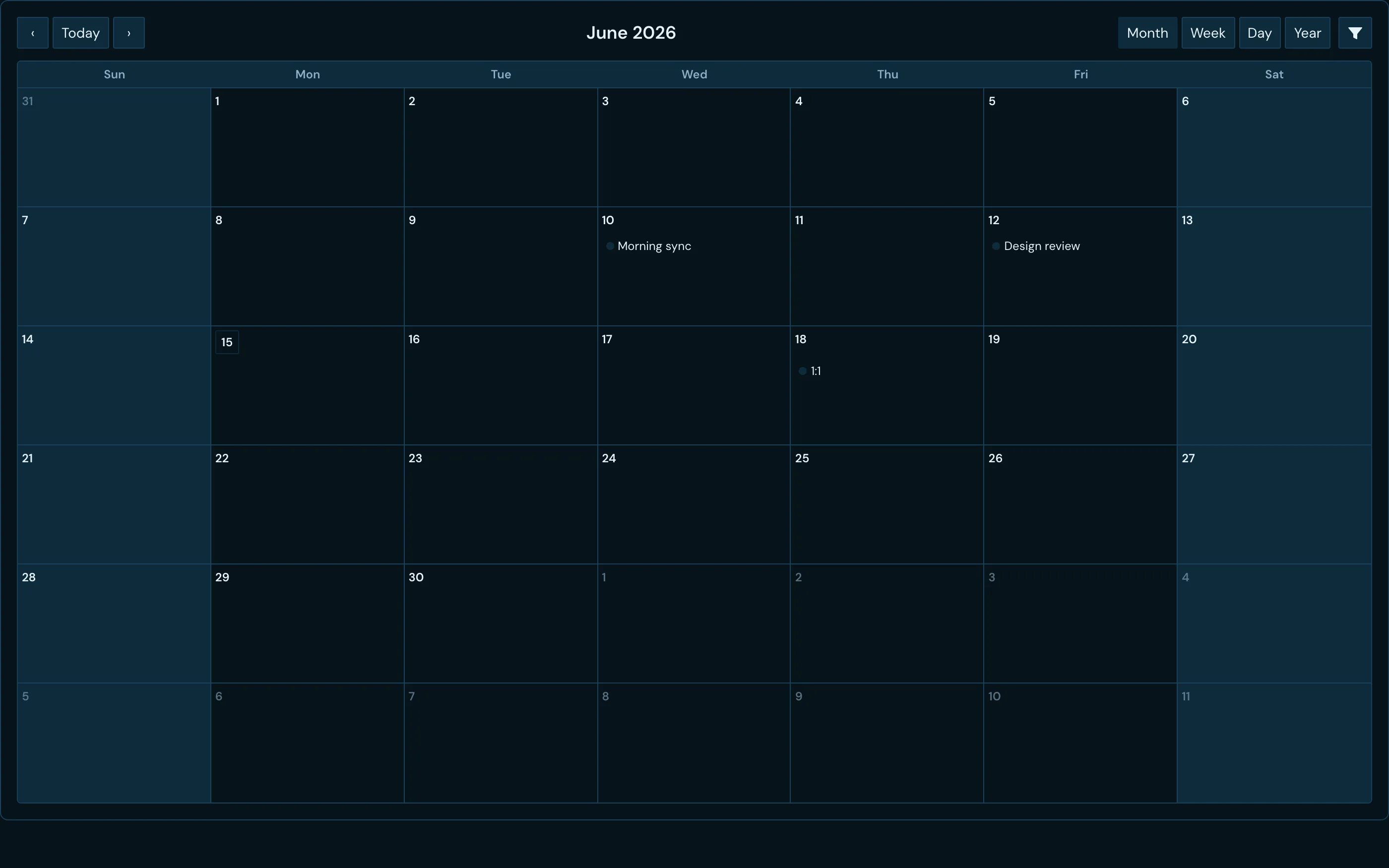 Month example