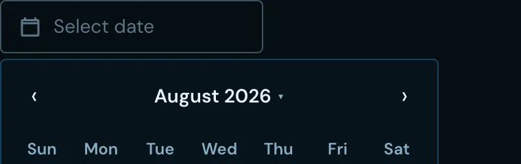 Date picker example