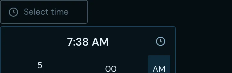 Time picker example