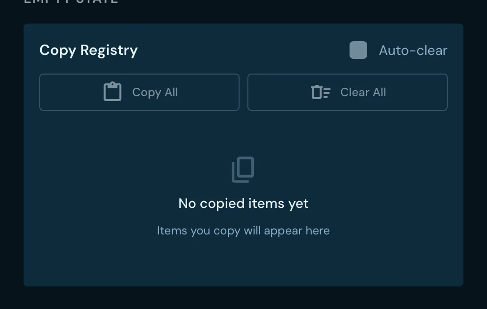 Copy registry example