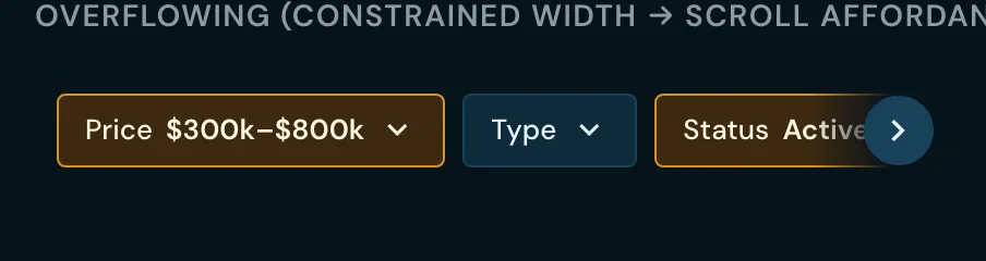Filter bar example